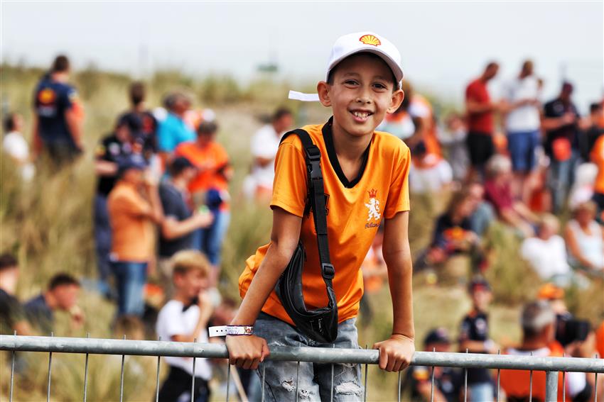 Zandvoort, Netherlands boy in orange